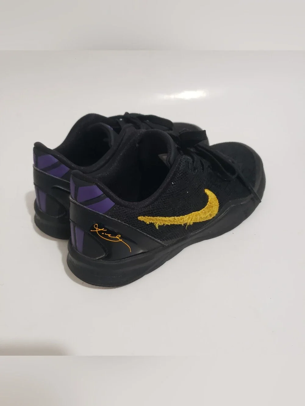 Nike Kobe 8 Protro PS Lakers Away Kids Shoes 12.5C Black Gold Purple FN0267-002